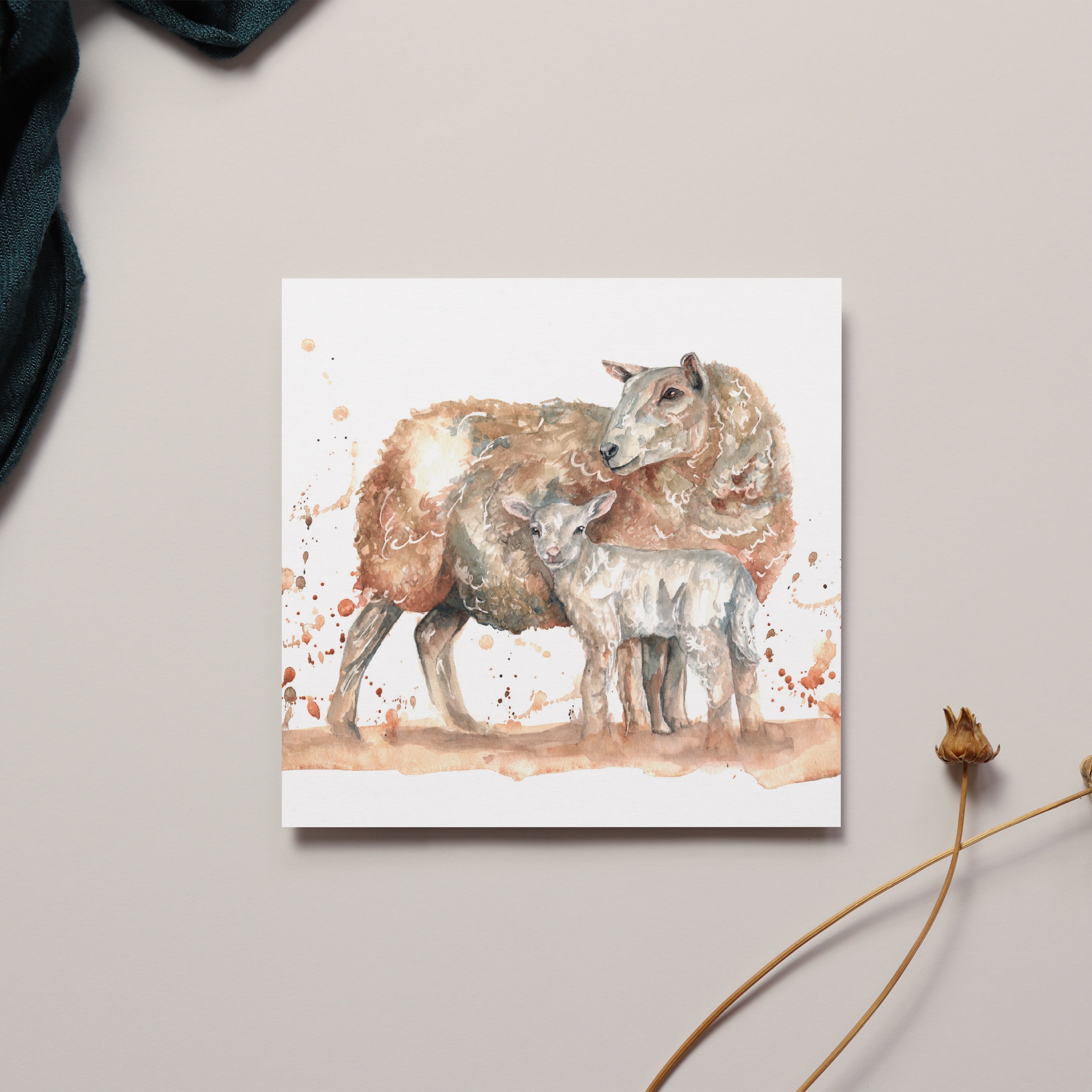 Sheep and Lamb Card