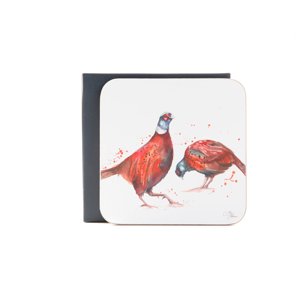 The Woodland - Pheasant Watercolour Design Coasters