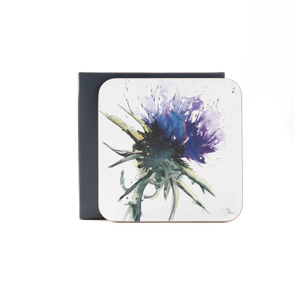 The Thistles - Thistle Watercolour Design Coasters