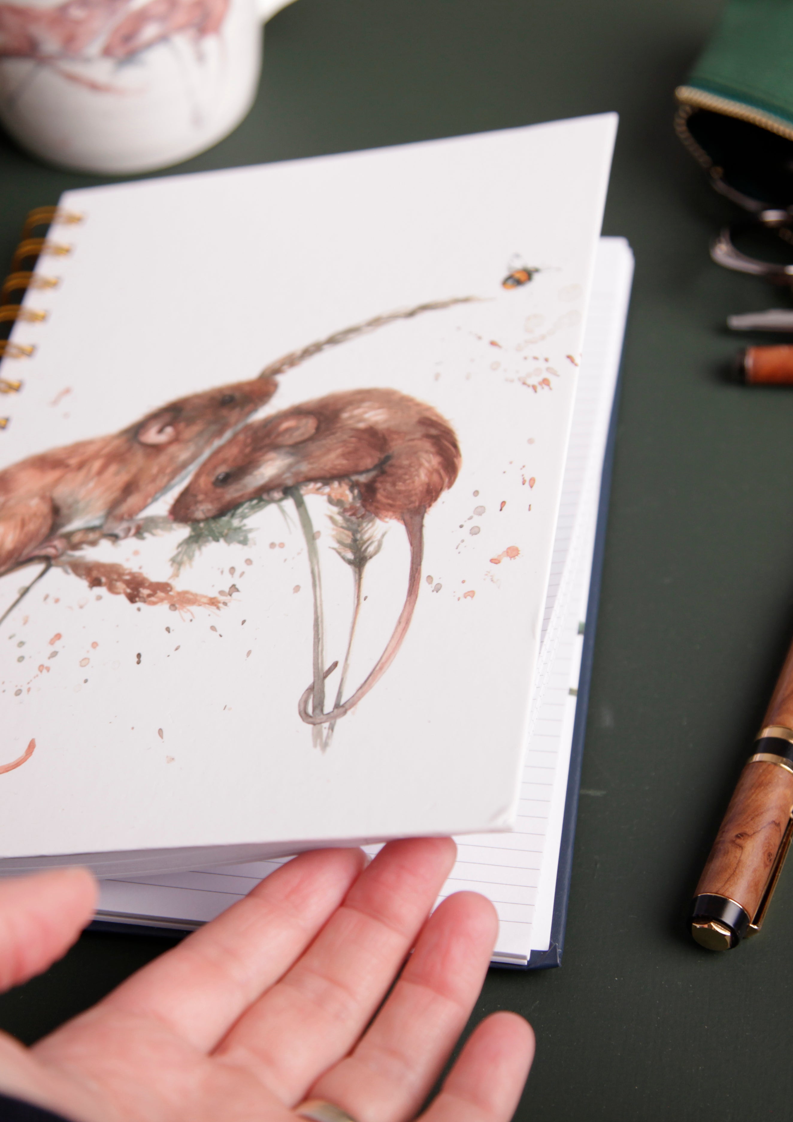 'The Field' Field Mice Watercolour Design A5 Notebook