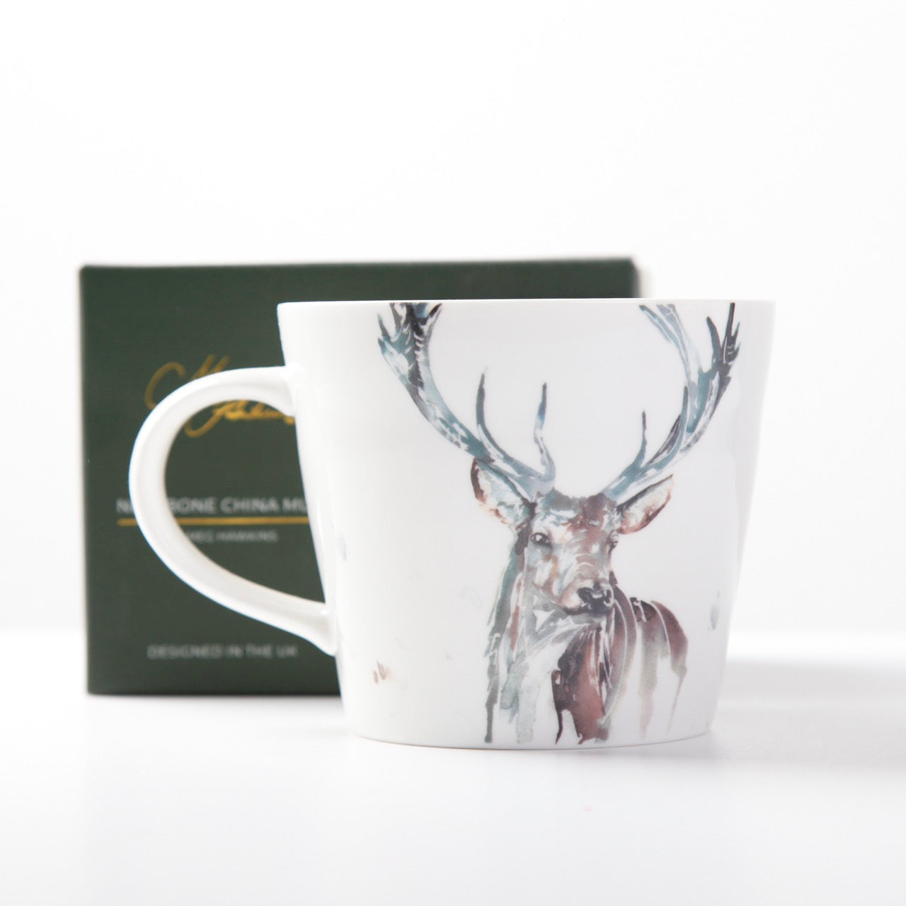‘The Highlands’ – Stag Bone China Mug