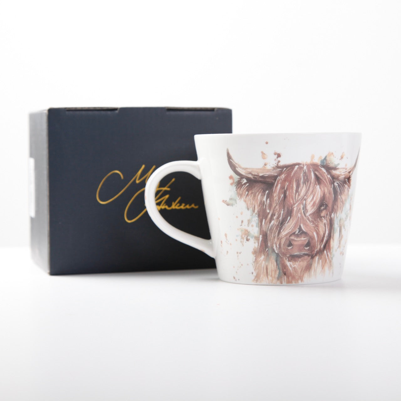 'The Hebrides' Highland Cow Design Bone China Mug