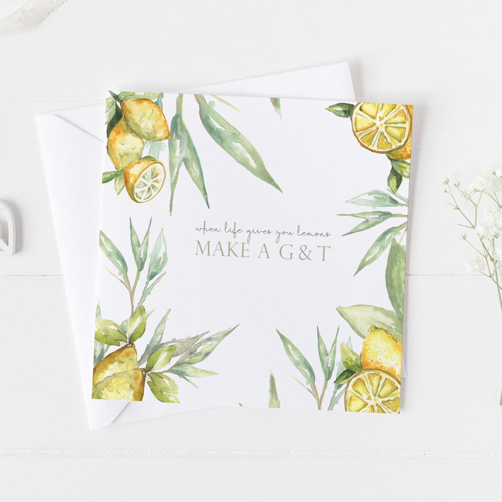 Gin and Tonic Sentiment Card