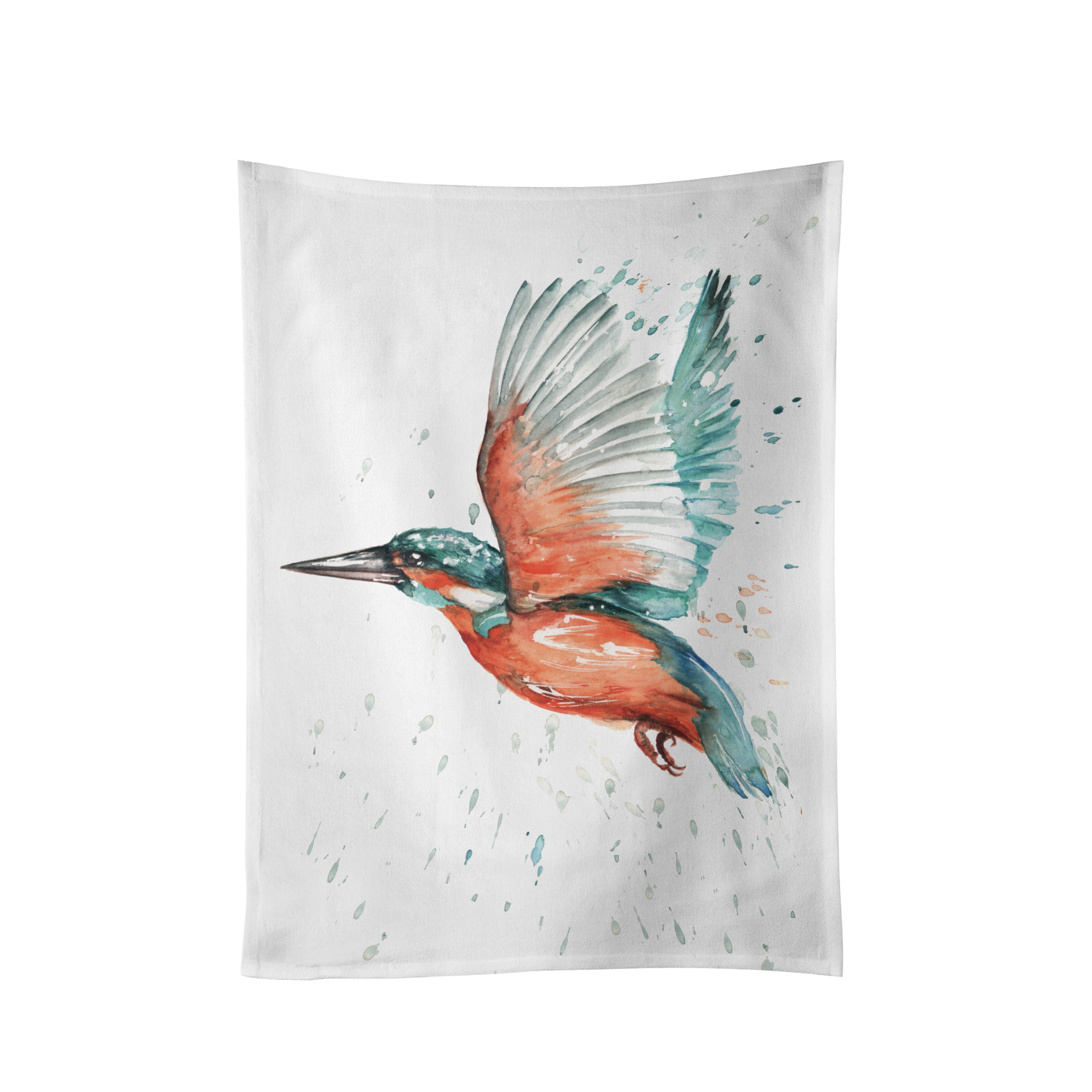 Kingfisher Design Cotton Teatowel