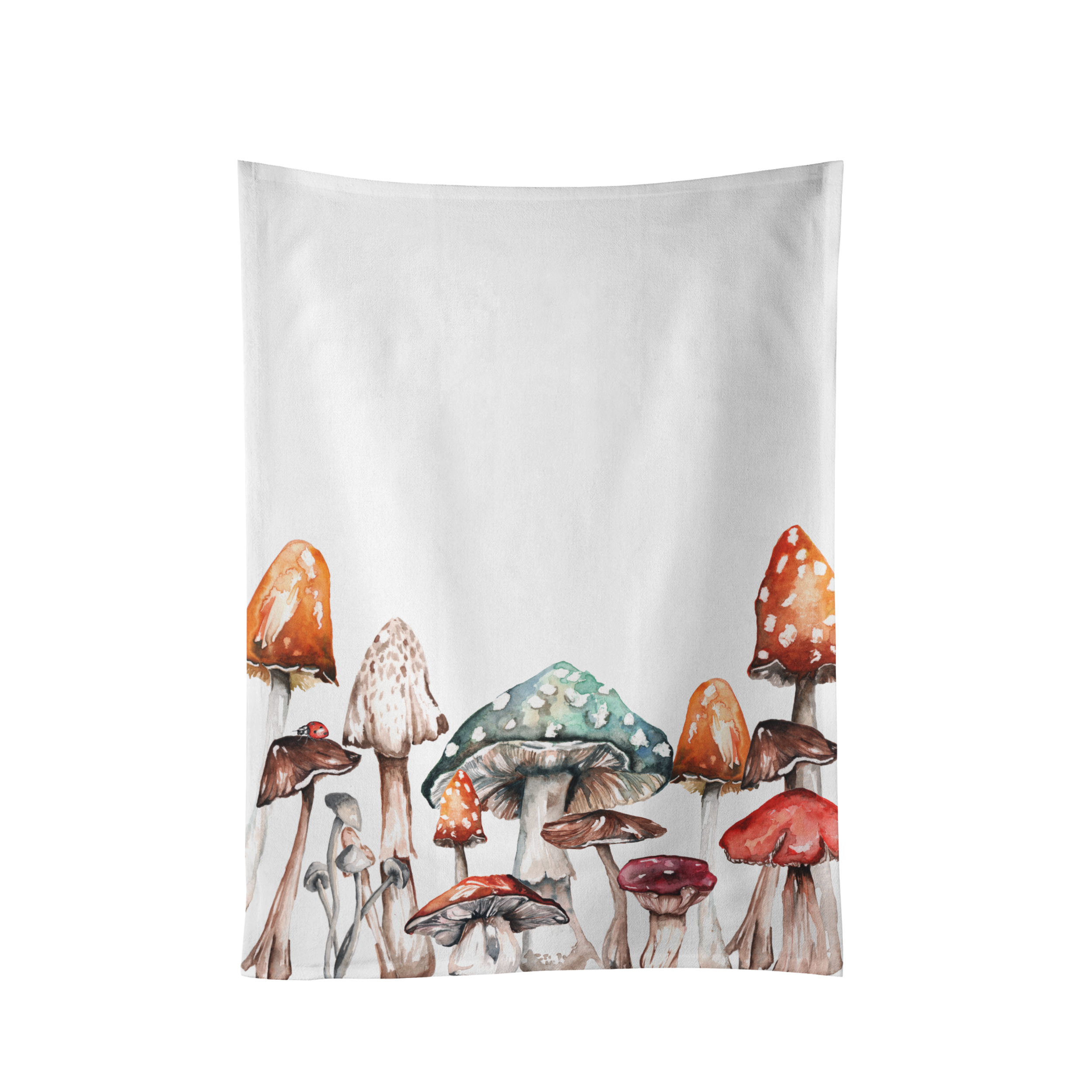 Mushroom Design Tea Towel