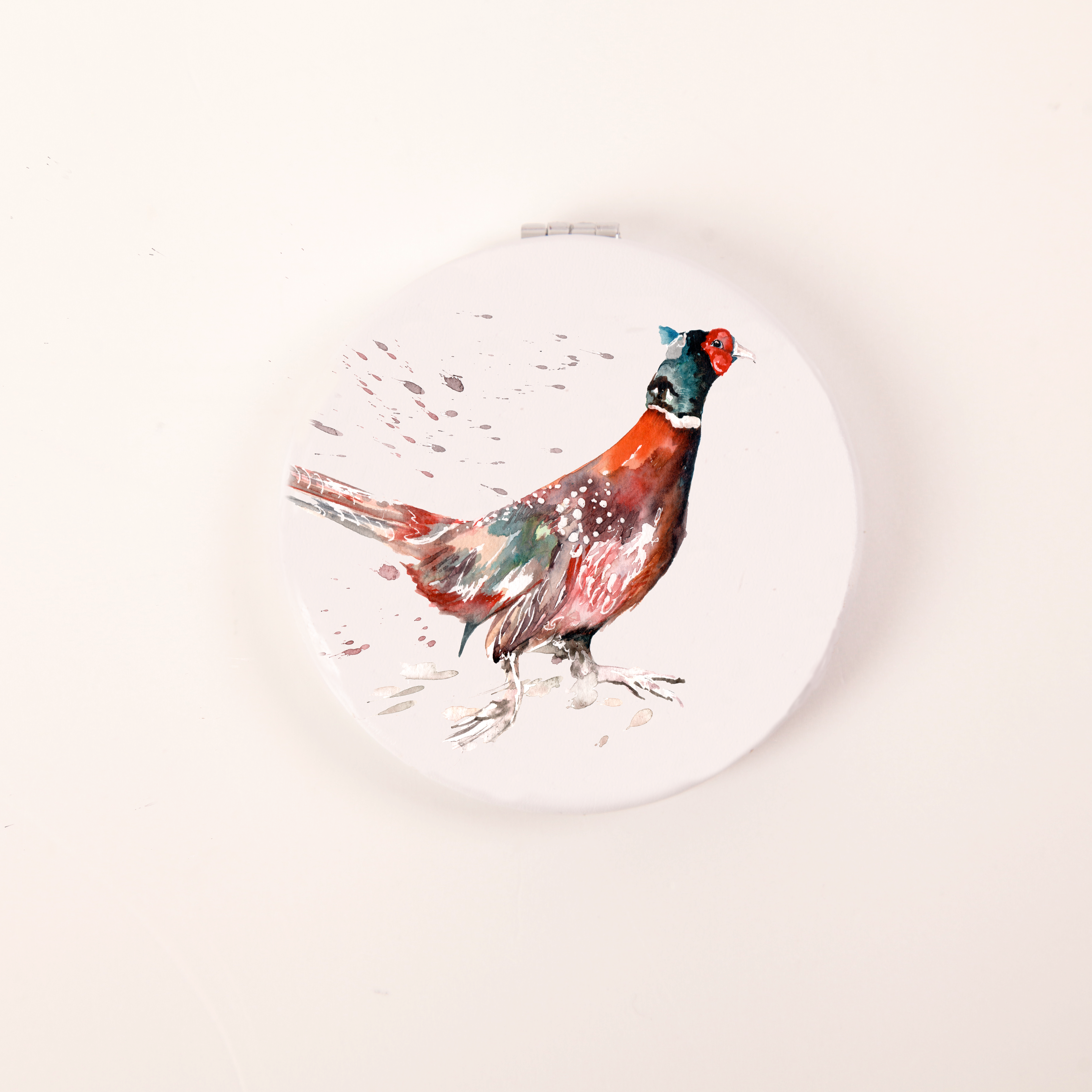 Pheasant Design Watercolour Compact Mirror