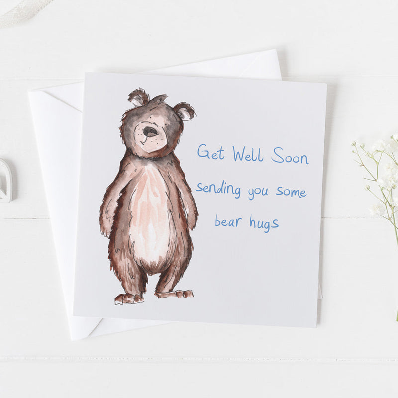 GET WELL SOON, BEAR DESIGN
