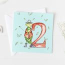 Age Two Today Birthday Card - Bug design