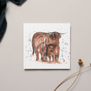 Highland Cow and Calf Card