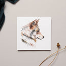 Wolf Watercolour Greeting Card