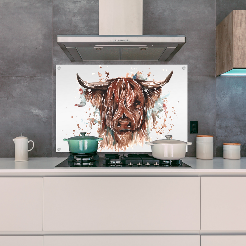 Highland Cow Design Splashback