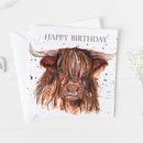 Highland Cow 'Happy Birthday' Greeting Card