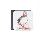 'The Coast' Puffin Watercolour Design Set of 4 Coasters