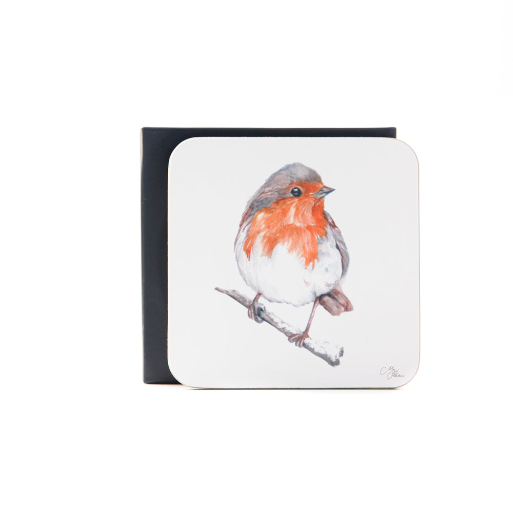 'The Hearth' Robin Design Coasters