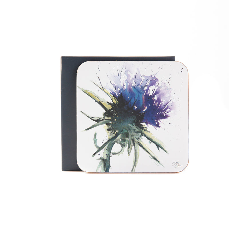 The Thistles -  Thistle Watercolour Design Coasters