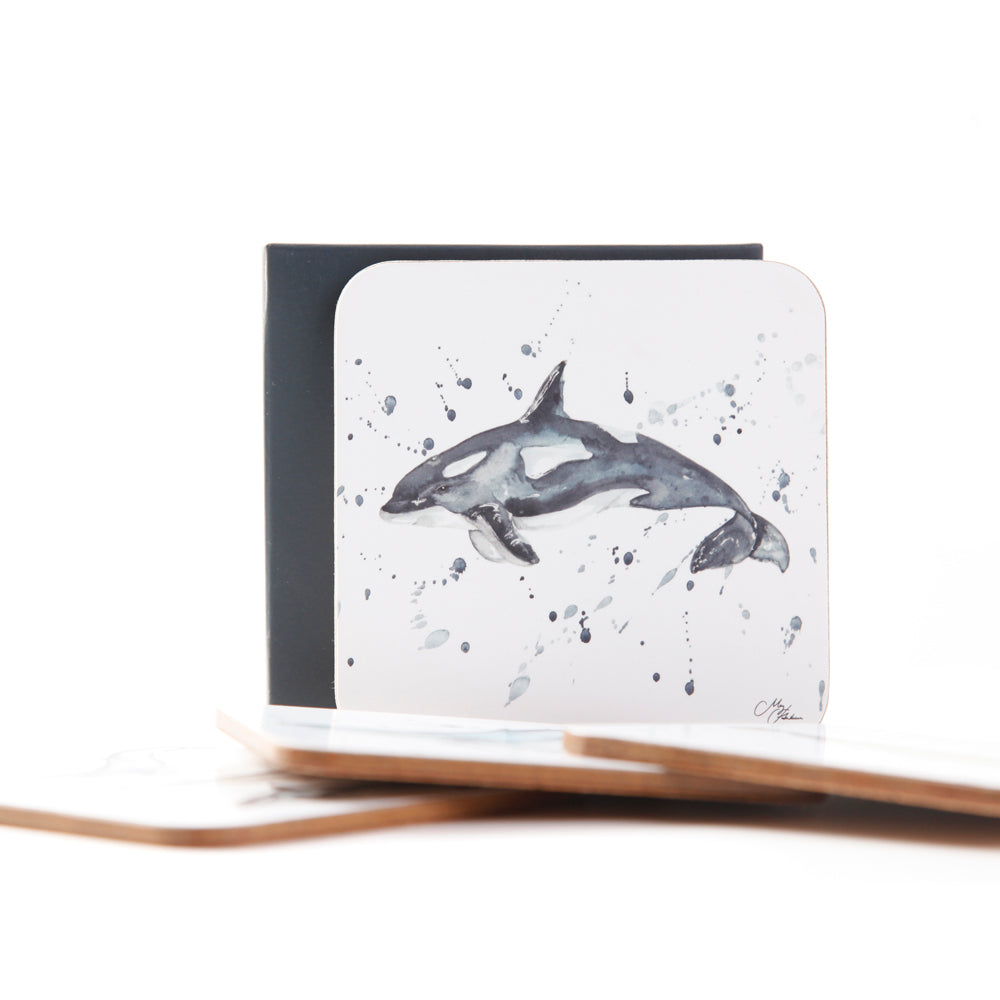The Ocean -  Whales Watercolour Designs Coaster