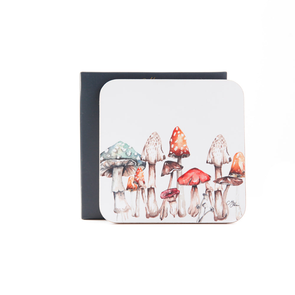 The Forest - Mushroom Watercolour Design Coasters