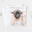 Today Is All About Ewe Watercolour Design Greeting Card