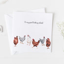Chickens greeting card