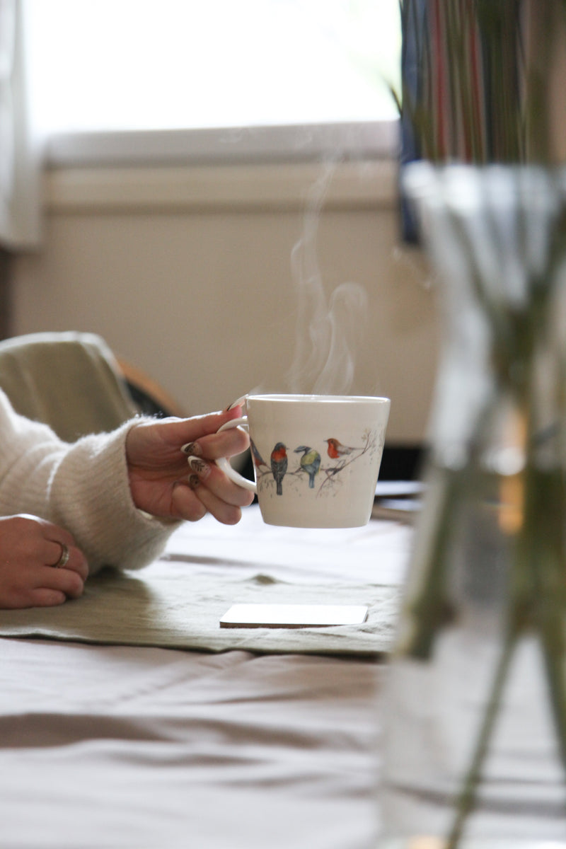 'The Lookout' British Birds Design Bone China Mug