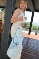 Whale Design Cotton Teatowel