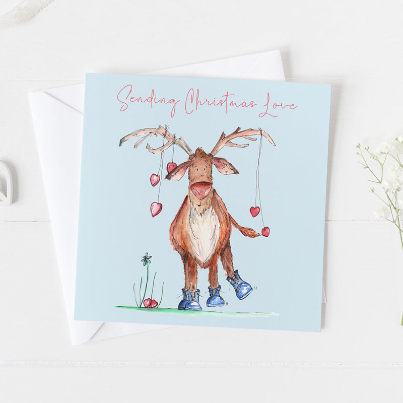 CHRISTMAS, MOOSE ILLUSTRATION