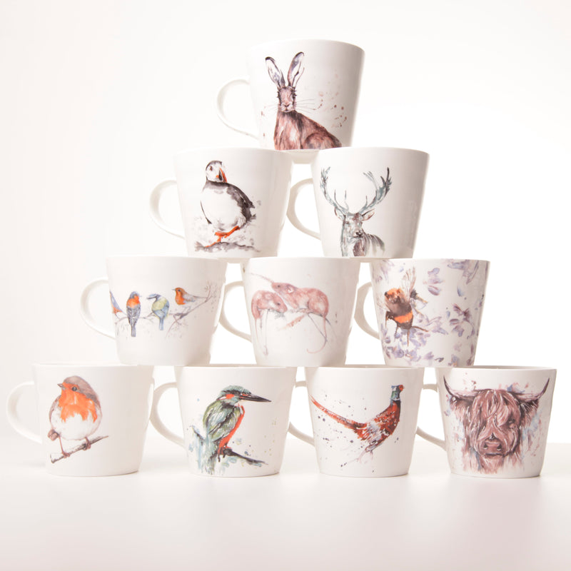 'The Coast' Puffin Design Bone China Mug