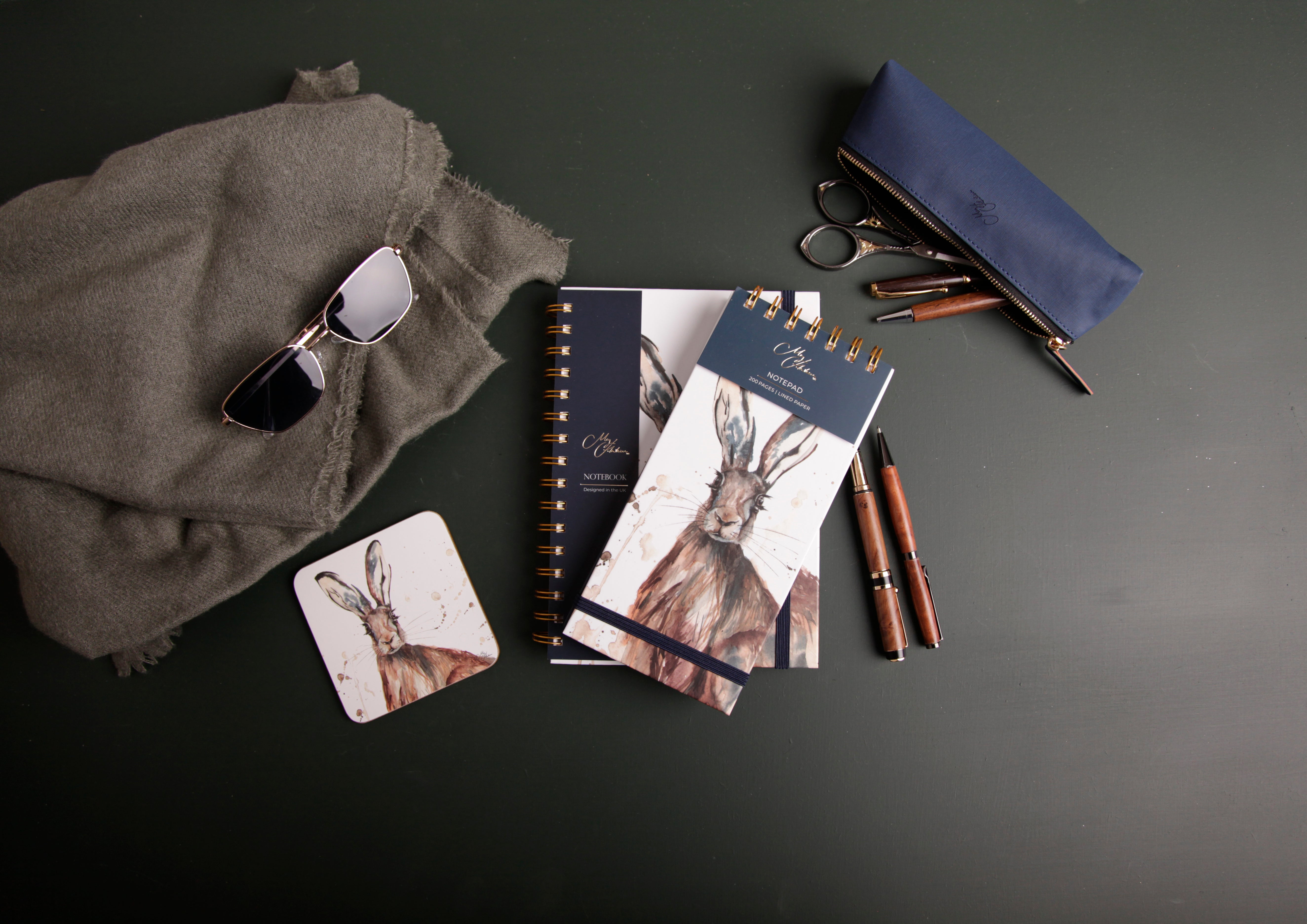 'The Meadow' Hare Watercolour Design Notepad