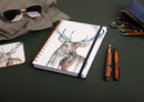 'The Highlands' Stag Watercolour Design A5 Notebook