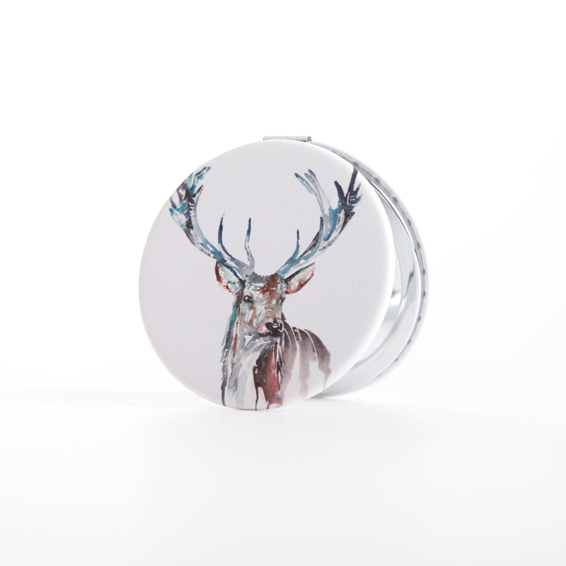 Stag Design Watercolour Compact Mirror
