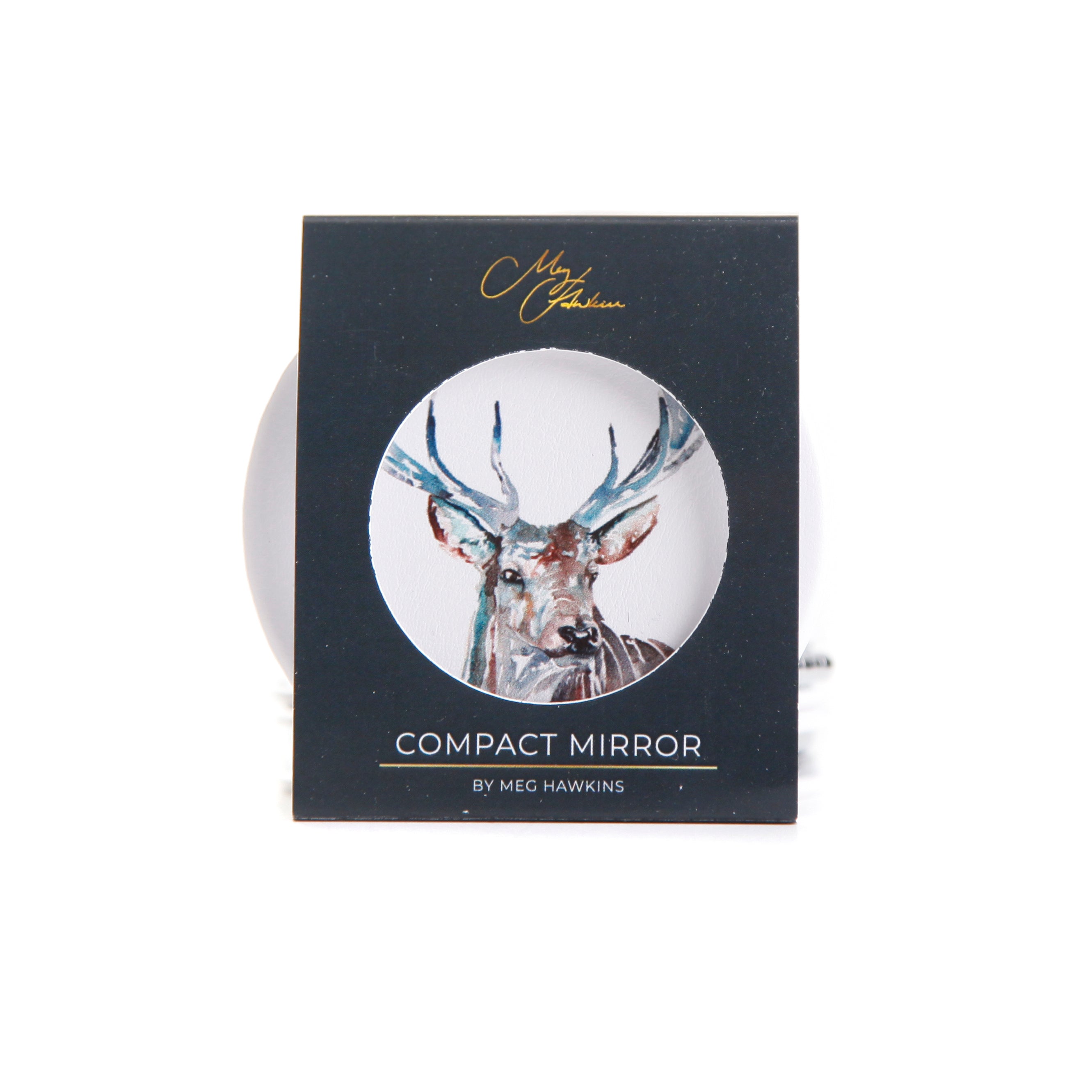 Stag Design Watercolour Compact Mirror