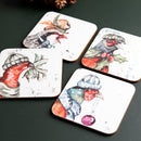 The Cockney Birds -  Watercolour Design Coasters