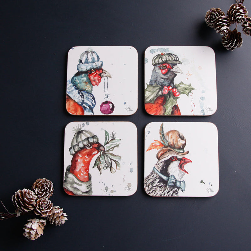 The Cockney Birds -  Watercolour Design Coasters