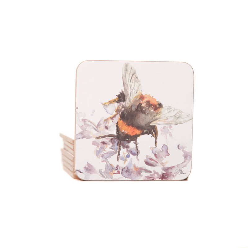 'The Orchard' Bee Watercolour Design Set of 4 Coasters