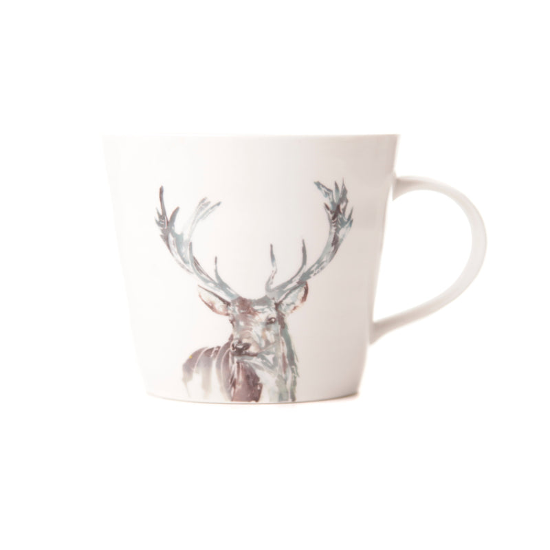 'The Highlands' Stag Design Bone China Mug