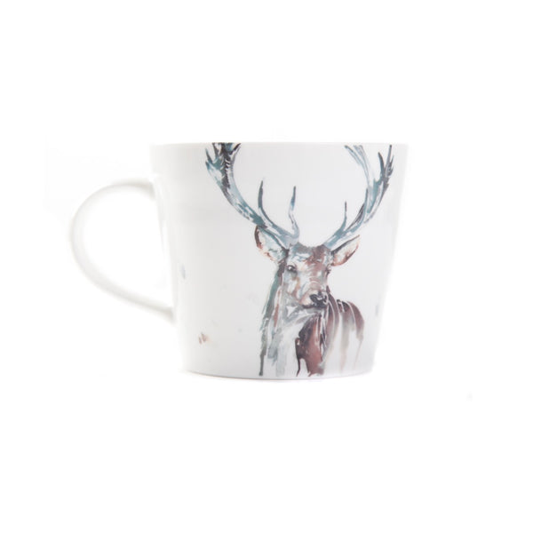 ‘The Highlands’ – Stag Bone China Mug