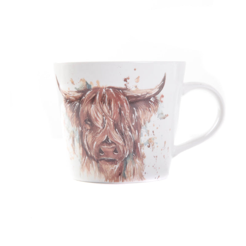 'The Hebrides' Highland Cow Design Bone China Mug