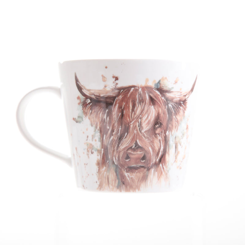 'The Hebrides' Highland Cow Design Bone China Mug
