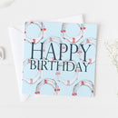 Nautical Happy Birthday Watercolour Design Greeting Card
