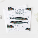Nautical 'Gone Fishing' Watercolour Design Greeting Card