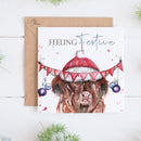 Highland Cow Christmas card