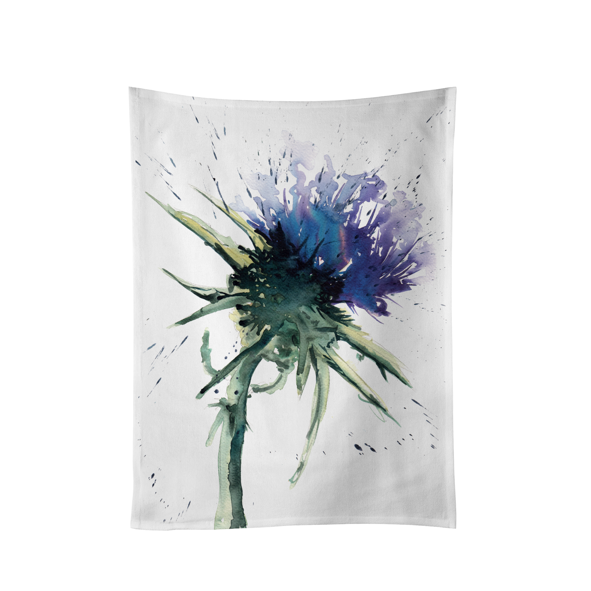 Thistle Design Cotton Teatowel