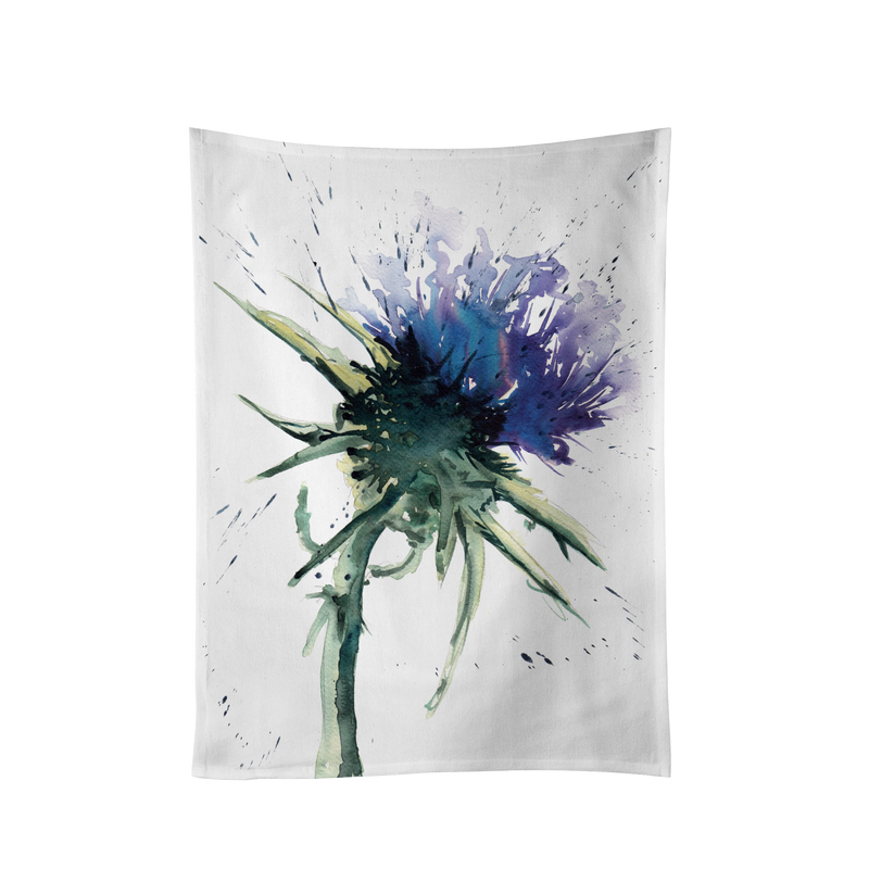 The Thistles Design Cotton Teatowel