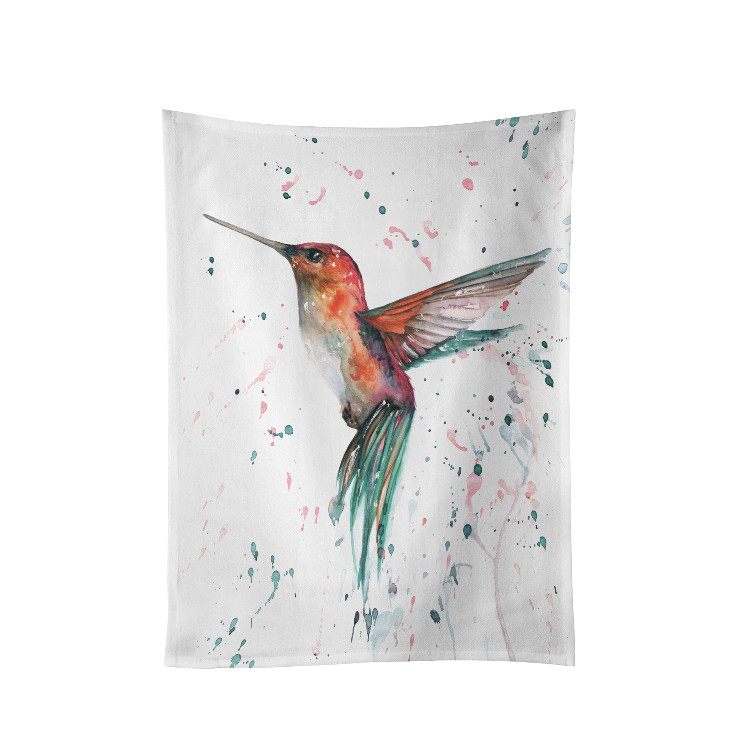Hummingbird Design Cotton Teatowel