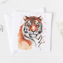 Tiger watercolour design Card
