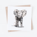 Baby Elephant Greeting Card By Meg Hawkins