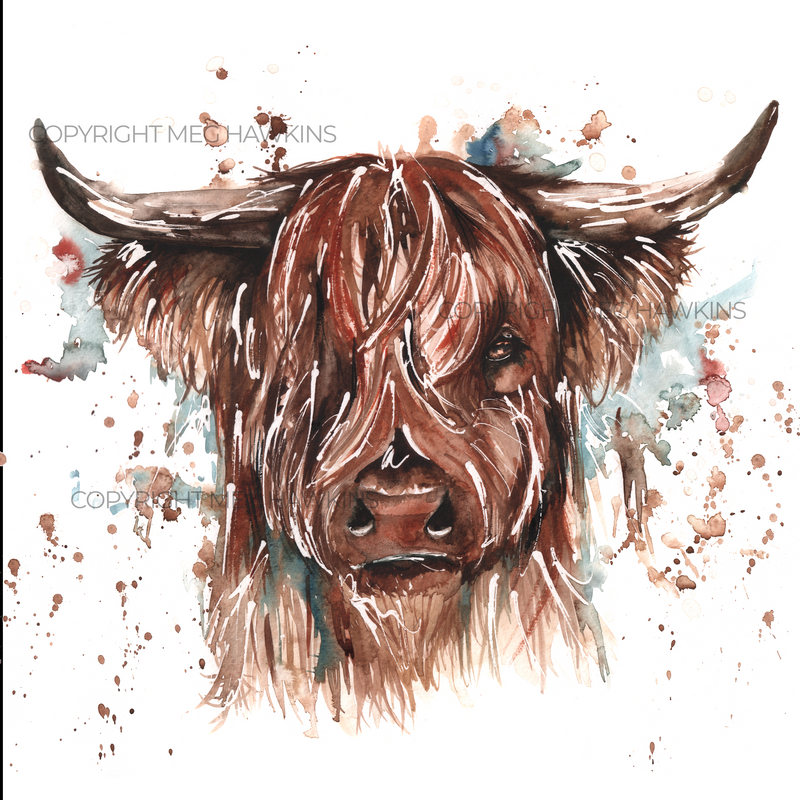 Highland Cow Design Splashback