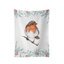 'The Hearth ' Robin Design Cotton Teatowel
