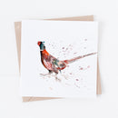 Pheasant Greeting Card By Meg Hawkins