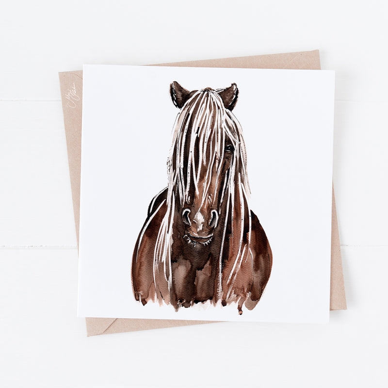 Horse Greeting Card By Meg Hawkins
